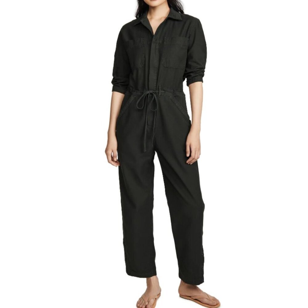 Citizens of Humanity Frida Utility Jumpsuit Womens Small Olive Crop Cotton - Picture 6 of 6